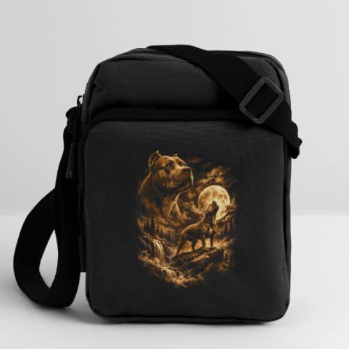 Pit Bull Howling Moon Fantasy Forest Tee - Upright Crossbody Bag