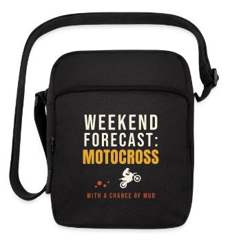 Weekend Forecast Motocross Chance Of Mud - Upright Crossbody Bag - black - Front