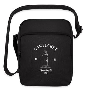 Nantucket Massachusetts - Upright Crossbody Bag - black - Front