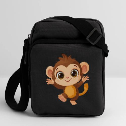 Dancing Baby Monkey Joyful - Upright Crossbody Bag