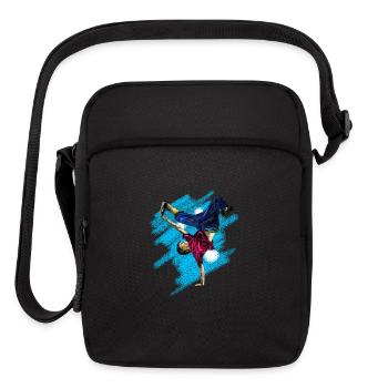 Breakdance Flip in Neon Splash - Upright Crossbody Bag - black - Front