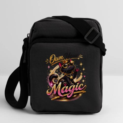 Own Your Magic – Glam Black Cat - Upright Crossbody Bag