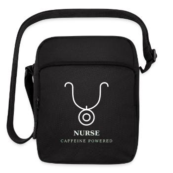 Stethoscope Caffeine Nurse - Upright Crossbody Bag - black - Front