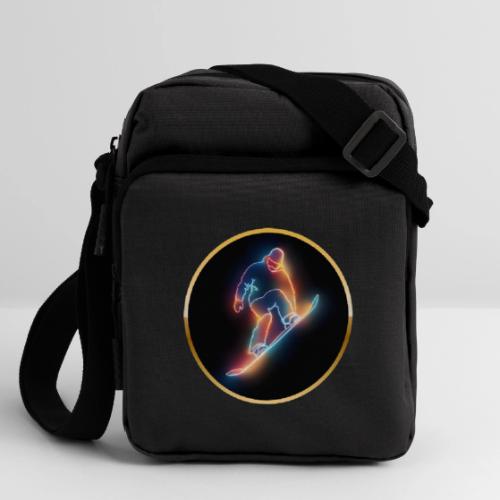 Golden Neon Snowboard - Upright Crossbody Bag