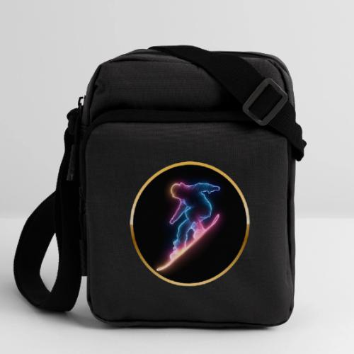 Snowboarding: Neon Snow Drift - Upright Crossbody Bag