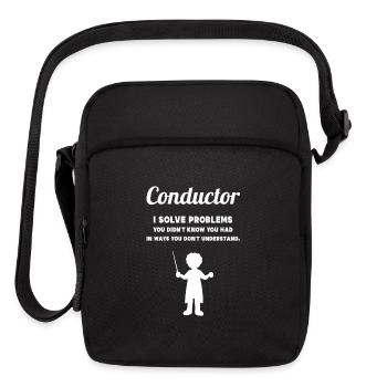 Conductor Problems Choir Orchestra Music Singer Si - Upright Crossbody Bag - black - Front