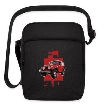 RED FJ40 - Upright Crossbody Bag - black - Front