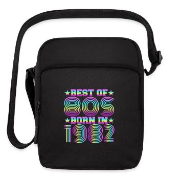 Best of the 80s Born in 1982 Vintage Birthday - Upright Crossbody Bag - black - Front