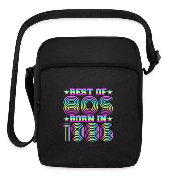 Best of the 80s Born in 1986 Vintage Birthday - Upright Crossbody Bag - black - Front