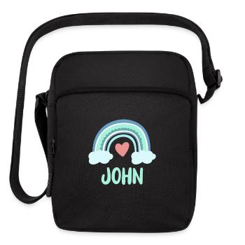 John Name Rainbow Baby - Upright Crossbody Bag - black - Front