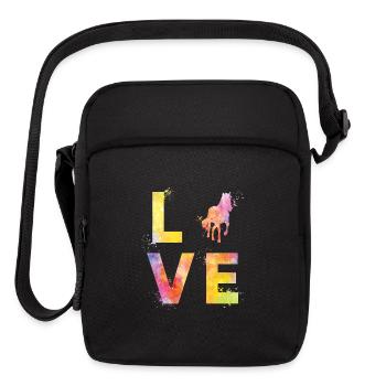 Horse Love - Upright Crossbody Bag - black - Front