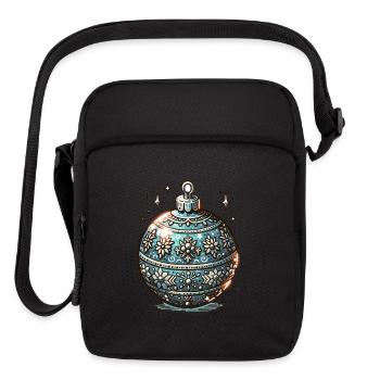 Holiday Sparkle: Intricate Christmas Ornament - Upright Crossbody Bag - black - Front
