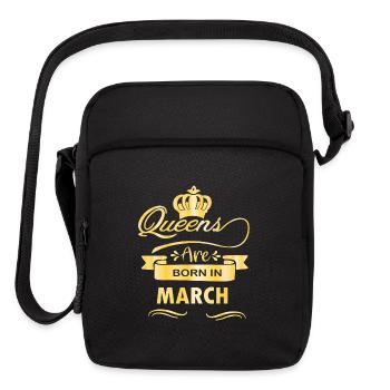 Queens are born in March - Upright Crossbody Bag - black - Front