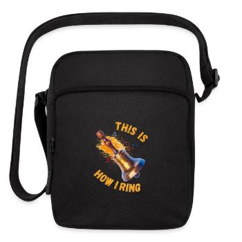 This is how i ring - Handbell Music Instrument - Upright Crossbody Bag - black - Front