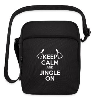 Keep calm and jingle on Handbell Music Instrument - Upright Crossbody Bag - black - Front