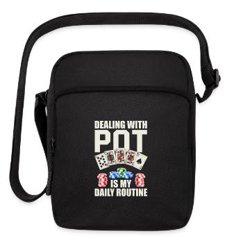 Funny Casino Dealer Poker - Upright Crossbody Bag - black - Front
