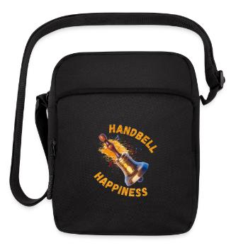Handbell Happiness - Handbell Music Instrument - Upright Crossbody Bag - black - Front