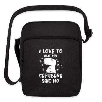 My Capybara said no Capibara Lover - Upright Crossbody Bag - black - Front