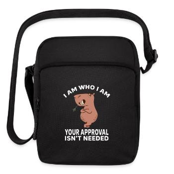 No Approval Capybara Capy Lover - Upright Crossbody Bag - black - Front