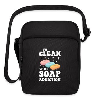 I'm Clean Of My Soap Addiction for a Soapmaker - Upright Crossbody Bag - black - Front
