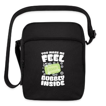 You Make Me Feel Bubbly Inside for a Soapmaker - Upright Crossbody Bag - black - Front