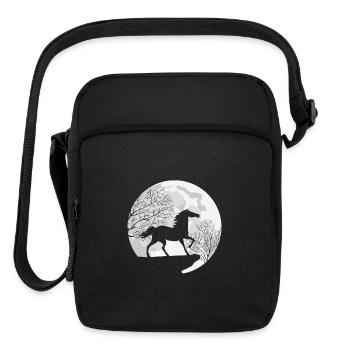 MOON HORSE DESIGN - Upright Crossbody Bag - black - Front