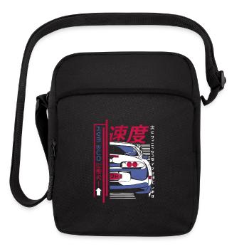 drift car japanese jdm super cars - Upright Crossbody Bag - black - Front