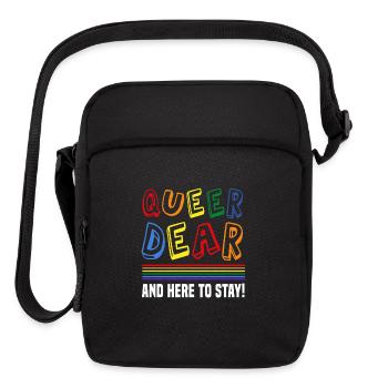 Queer Dear And Here To Stay - Upright Crossbody Bag - black - Front