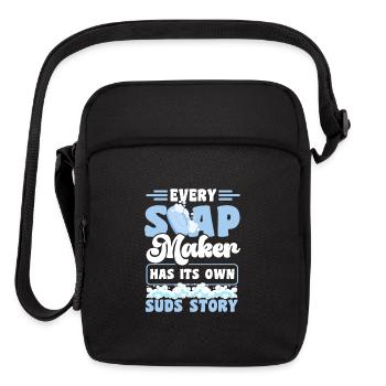 Funny Soap Making Soap Maker - Upright Crossbody Bag - black - Front