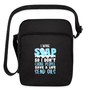 Soaper Funny Soap Making - Upright Crossbody Bag - black - Front
