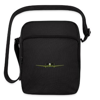 Retro Warplane A10 Thunderbolt Warthog Plane Fight - Upright Crossbody Bag - black - Front