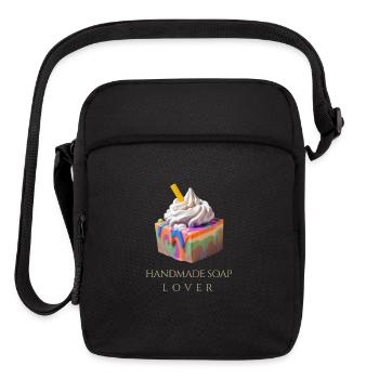 Handmade Artisan Soap BoBo Bubble Tea - Upright Crossbody Bag - black - Front