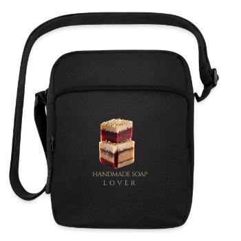 Handcrafted German chocolate cake Soap - Upright Crossbody Bag - black - Front
