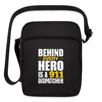 Behind Every Hero Is A 911 Dispatcher - Upright Crossbody Bag - black - Front