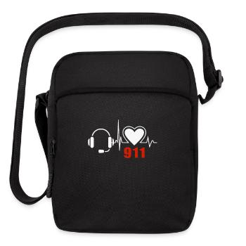 Heartbeat 911 Dispatcher Headset Love - Upright Crossbody Bag - black - Front