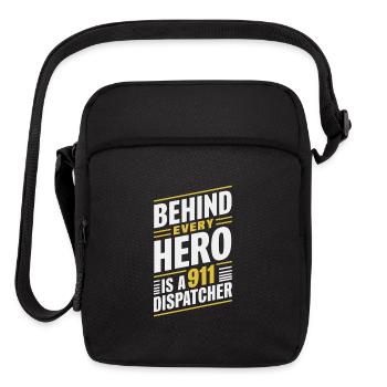 Behind Every Hero Is A 911 Dispatcher - Upright Crossbody Bag - black - Front