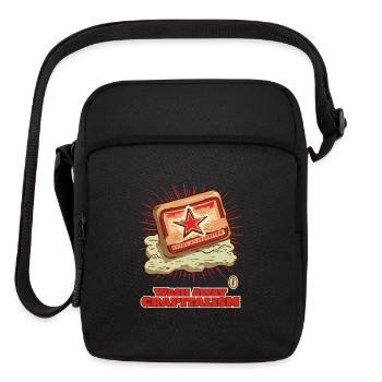 Wash Away Crapitalism with Communist Soap - Upright Crossbody Bag - black - Front
