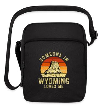 Someone In Wyoming Loves Me - Upright Crossbody Bag - black - Front