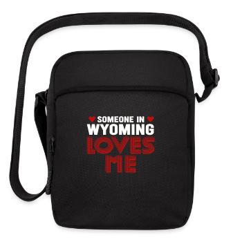 Someone In Wyoming Loves Me - Upright Crossbody Bag - black - Front