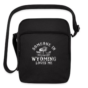 Someone In Wyoming Loves Me - Upright Crossbody Bag - black - Front