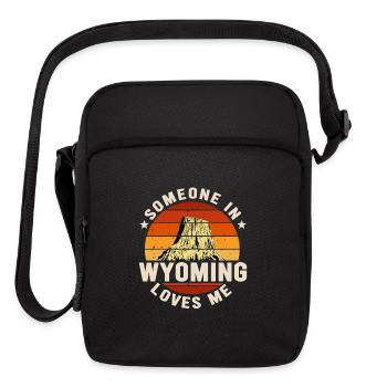 Someone In Wyoming Loves Me - Upright Crossbody Bag - black - Front