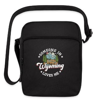 Someone In Wyoming Loves Me - Upright Crossbody Bag - black - Front