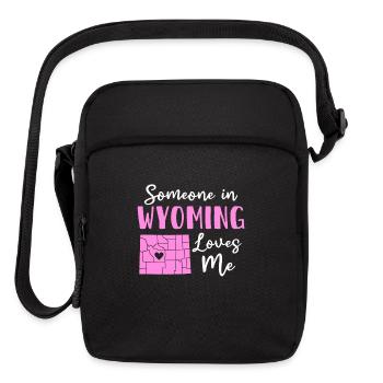 Someone In Wyoming Loves Me - Upright Crossbody Bag - black - Front