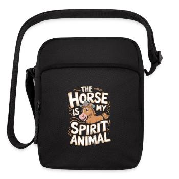 The Horse Is My Spirit Animal - Upright Crossbody Bag - black - Front