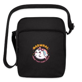 Narwhal proof that magic exists - Upright Crossbody Bag - black - Front