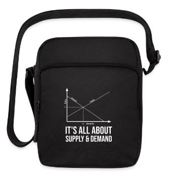 It's All About Supply and Demand Graph - Upright Crossbody Bag - black - Front
