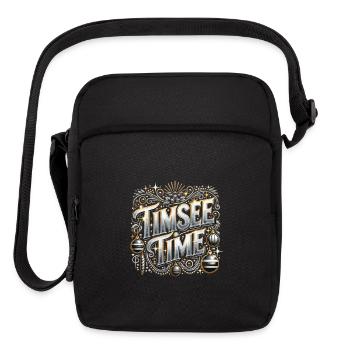 Vintage Ornament Typography for Celebrations - Upright Crossbody Bag - black - Front