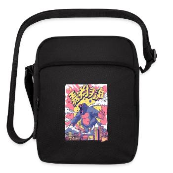 Kaiju Gorilla – Neon City Rampage - Upright Crossbody Bag - black - Front