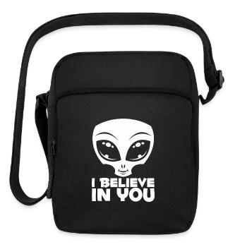 I Believe In You Alien In White - Upright Crossbody Bag - black - Front