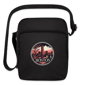 Boston City Massachusetts USA - Upright Crossbody Bag - black - Front